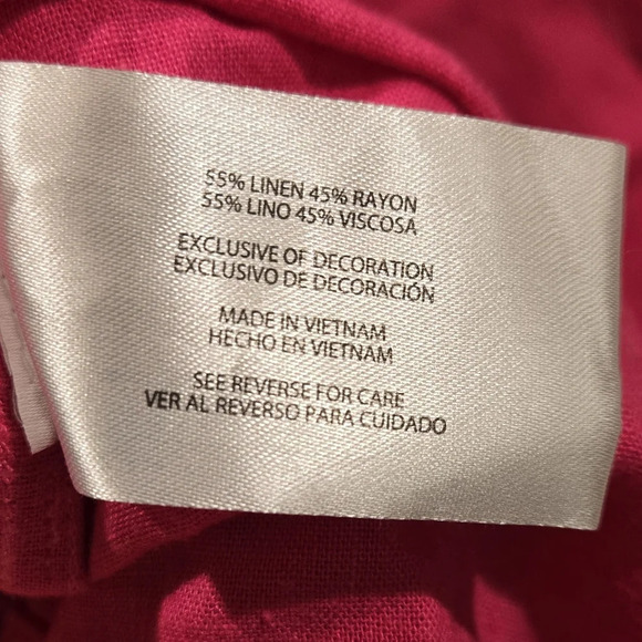 NWT Gap pink linen button down long sleeve shirt - Picture 5 of 5